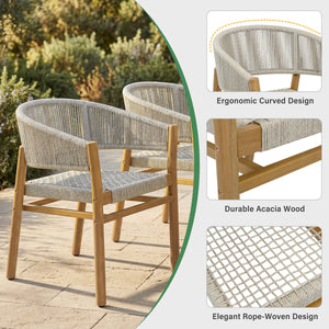 Outdoor Accent Chair Set 2 Person Seating Group