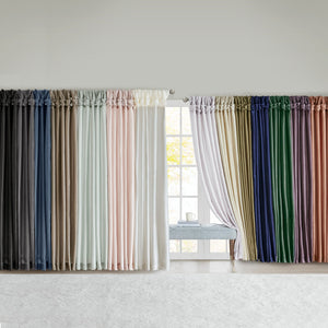 Twist Tab Lined Window Curtain Panel Champagne 50x95