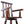 Rustic Bar Stool, Fir Wood Construction, Wide Armrest