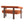 Round Armrest Loveseat (Dark Orange + Brown)