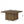 Square Coffee Table With Half Round Base - Brown