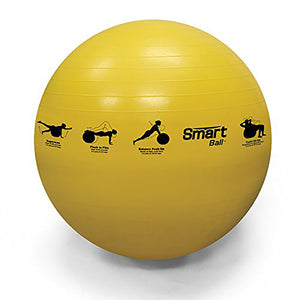 Prism Fitness 55cm Smart Self-Guided Stability Exercise Medicine Ball, Yellow - TRAPSKI