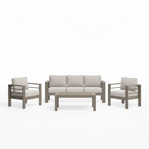 Outdoor Patio Set, All-Weather With Thick Cushions