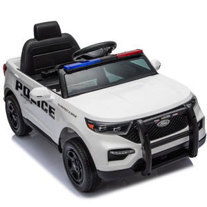 Licensed Ford Police 12V Ride-On Truck with Parental Remote Control