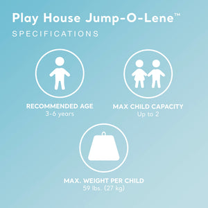 Intex Inflatable Jump-O-Lene Trampoline Bounce Castle House with Net (2 Pack)