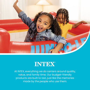 Intex Inflatable Jump-O-Lene Trampoline Bounce House with Crawl-Thru Door & Net