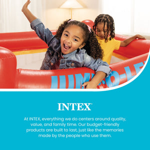 Intex Inflatable Jump-O-Lene Trampoline Bounce House with Crawl-Thru Door & Net
