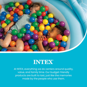 Intex 100-Pack Large Plastic Multi-Colored Fun Ballz For Ball Pits Bounce House