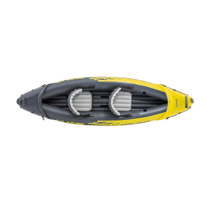 Intex Explorer K2 Yellow 2 Person Inflatable Kayak with Oars & Air Pump (2 Pack)