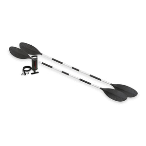 Intex Explorer K2 Yellow 2 Person Inflatable Kayak with Oars & Air Pump (2 Pack)