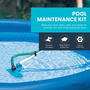 Intex 28002E Maintenance Pool Kit Vacuum Skimmer & Pole (Pool Sold Separately)