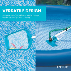 Intex 28002E Maintenance Pool Kit Vacuum Skimmer & Pole (Pool Sold Separately)