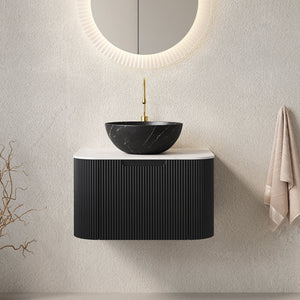DINA 24" Bathroom Vanity & Sink with Floating Curved Edges