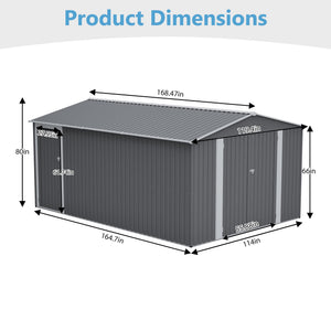 10x14 Ft Outdoor Metal Storage Shed