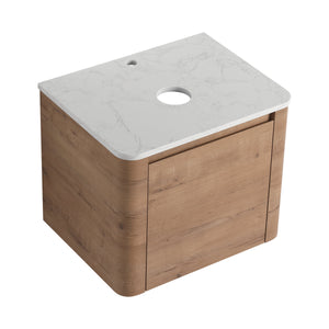 24'' Wall-Mounted Bathroom Vanity with Soft-Close Door