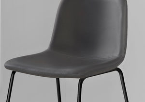Bar Height Office Chair with Curved Backrest and Leather-Look Upholstery