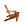 Foldable Solid Wood Adirondack Chair in Oak Finish