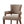 Elegant Arm Dining Chair With Brass Nail Head Detailing