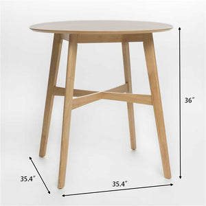 Wood Counter Height Round Dining Table