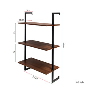 3 Tier and 2 Tier Bathroom Shelves Metal, Wood Hanging Storage Bookshelf