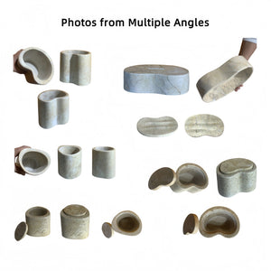 Elegant Natural Marble Bathroom Accessories Set