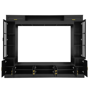 Wall Unit Entertainment Center With Bookshelves For TVs Up to 80"