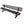 6' Outdoor Steel Bench With Backrest