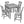 5 Piece Dining Table Set, Wooden Dining Square Table Set For 4