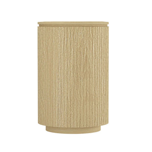 Olivia - Sideboard With 4 Adjustable Shelves With Handle Free Doors And Rounded Edges - Oak