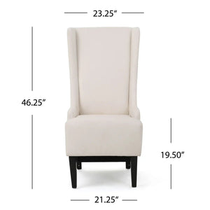 Alight Upholstered Dining Chair With High Back And Birch Wood Legs (Set of 2)