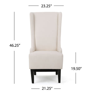 Alight Upholstered Dining Chair With High Back And Birch Wood Legs