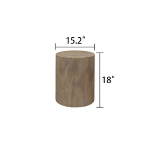 Set of 3 Rounded Wood Coffee Tables, End Tables, Plant Stands - Rustic Wood Finish