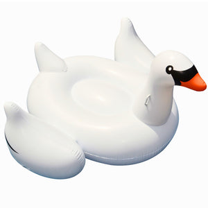 Swimline 90621 Giant Swan Inflatable Ride-On Swimming Pool Raft Float, White