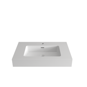 Glossy White Integrated Solid Surface Basin