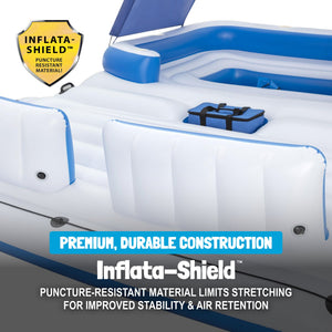 Bestway Hydro-Force Tropical Breeze 6 Person Inflatable Party Island Water Float