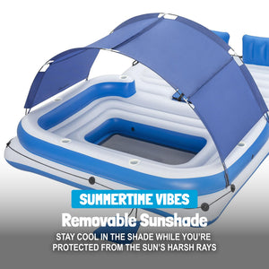 Bestway Hydro-Force Tropical Breeze 6 Person Inflatable Party Island Water Float