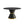 Round Modern Artificial Stone Carbon Steel Base Dining Table, Can Accommodate 6 People - Black