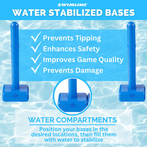 Swimline 9186 Cross Inground Swimming Pool Fun Volleyball Net Game Water Set