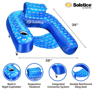 New Swimline 15120DC Swimming Pool Float Inflatable Designer Loop Fabric Lounger