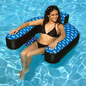 New Swimline 15120DC Swimming Pool Float Inflatable Designer Loop Fabric Lounger