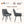 Dining Kitchen Chairs, Flat Back (Set of 2) - Dark Gray