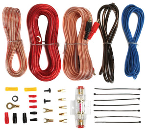 BOSS R1002 200W 2-Channel Car Audio Amplifier Amp & 8 Gauge Install Amp Kit&RCA