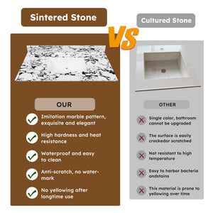 43"x22" Bathroom Vanity Top with Undermount Ceramic Sink and Backsplash