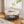 Modern Upholstered Round Ottoman Coffee Table With Storage Shelf