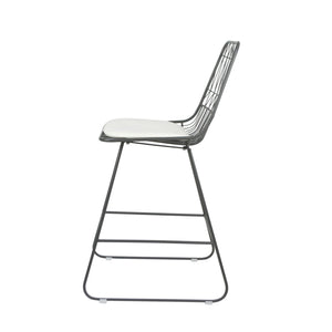 Yearning Iron Counter Stool With Water Resistant Cushion