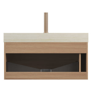NYAH 36'' Bathroom Vanity & Sink - Floating Ultra-Slim Grille Design