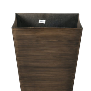 Outsunny 28" Tall Outdoor Planters - Set of 3 Large Tapered Planters
