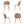 Round Wooden Dining Table + 4 Chairs Set