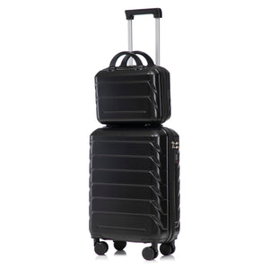 14'/20' 2-Piece ABS Spinner Wheel Luggage Set with Combination Lock