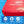 Solstice Sunsoft Fabric Covered Oversized Inflatable Water Mattress Island, Red